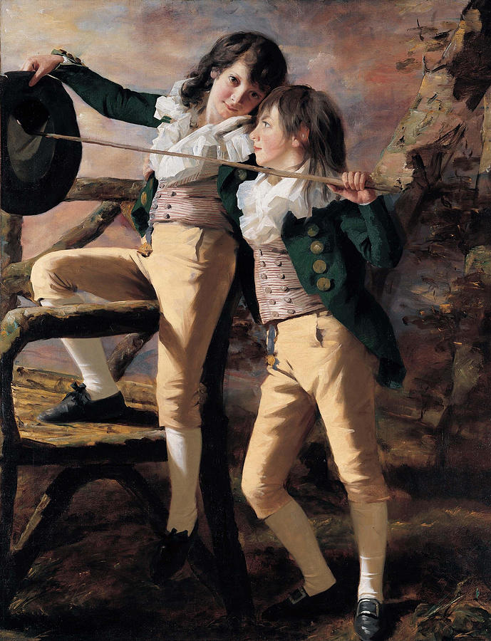 Henry Raeburn Painting - The Allen Brothers  Portrait of James and John Lee Allen   by Henry Raeburn