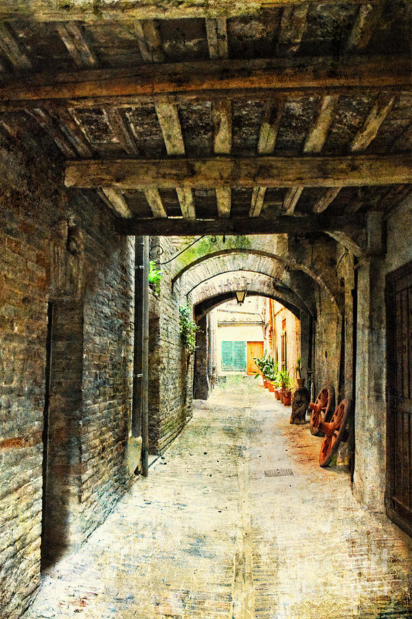 The Alley - Italy Photograph by Mary Machare