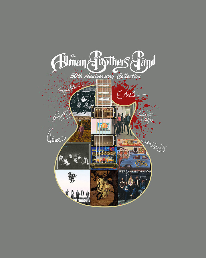 The Allman Brothers band 50th anniversary collection guitar signature