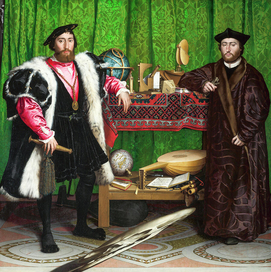 The Ambassadors by Hans Holbein the Younger 1533 Painting by Hans Holbein the Younger The Ambassadors by Hans Holbein the Younger 1533 Painting by Hans Holbein the Younger