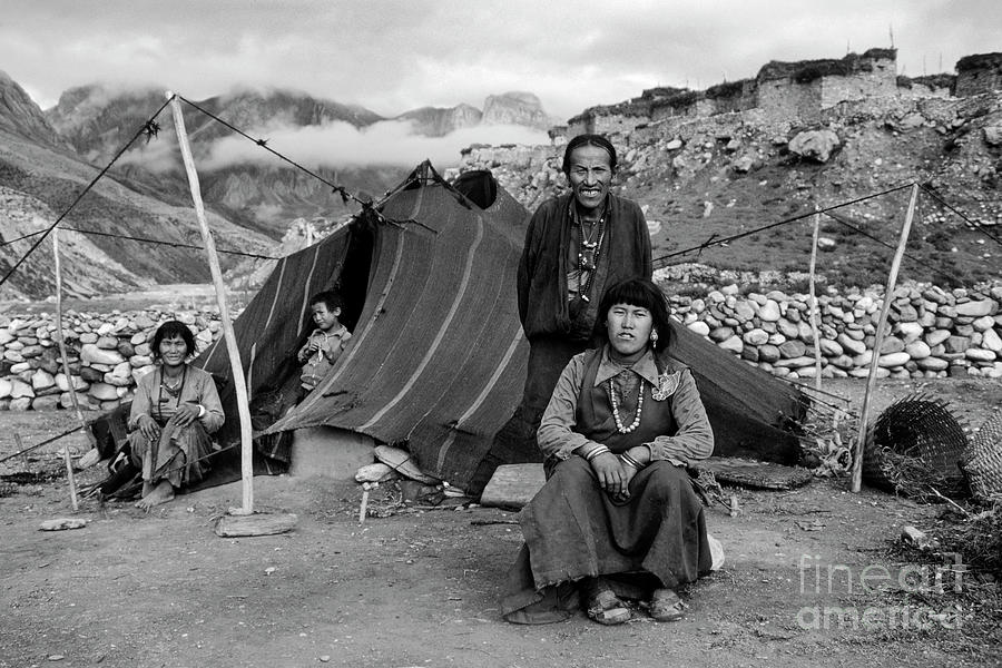 The Amchi Lama and his Family - Dolpo Nepal Photograph by Craig Lovell