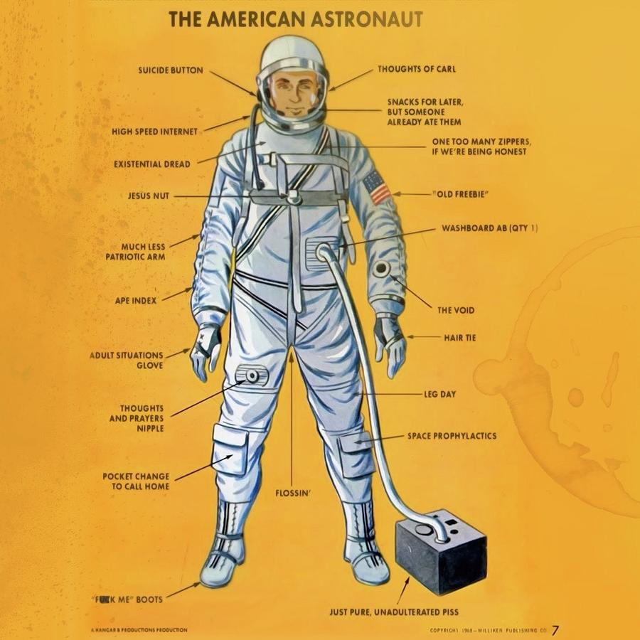 Space Digital Art - The American Astronaut by Adam Burch
