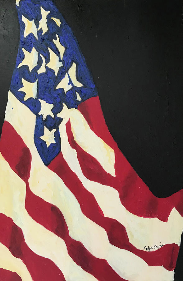 The American Flag Painting by Medge Jaspan