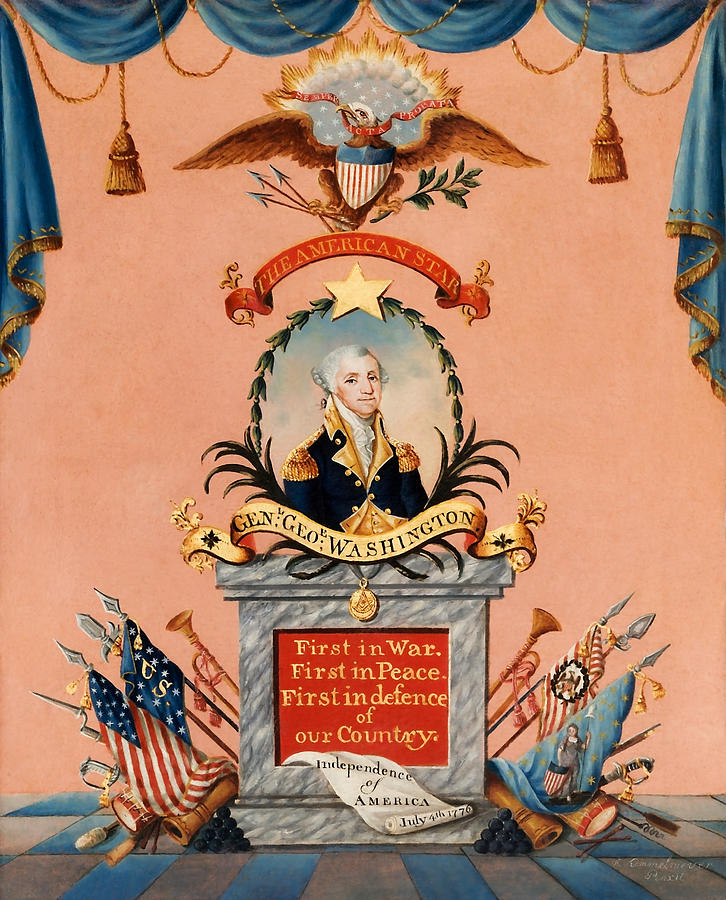 The American Star - George Washington - Frederick Kemmelmeyer - 1803 Painting by War Is Hell Store