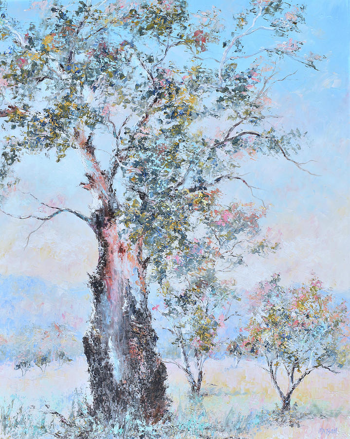 Tree Painting - The ancient gum tree by Jan Matson