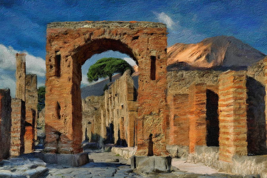 The Ancient Roman City Of Pompeii Digital Art