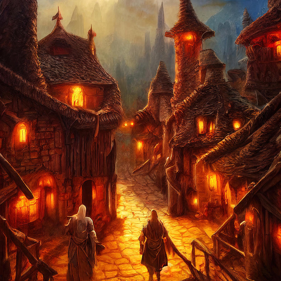 The ancient village of Roiroth, 01 Painting by AM FineArtPrints