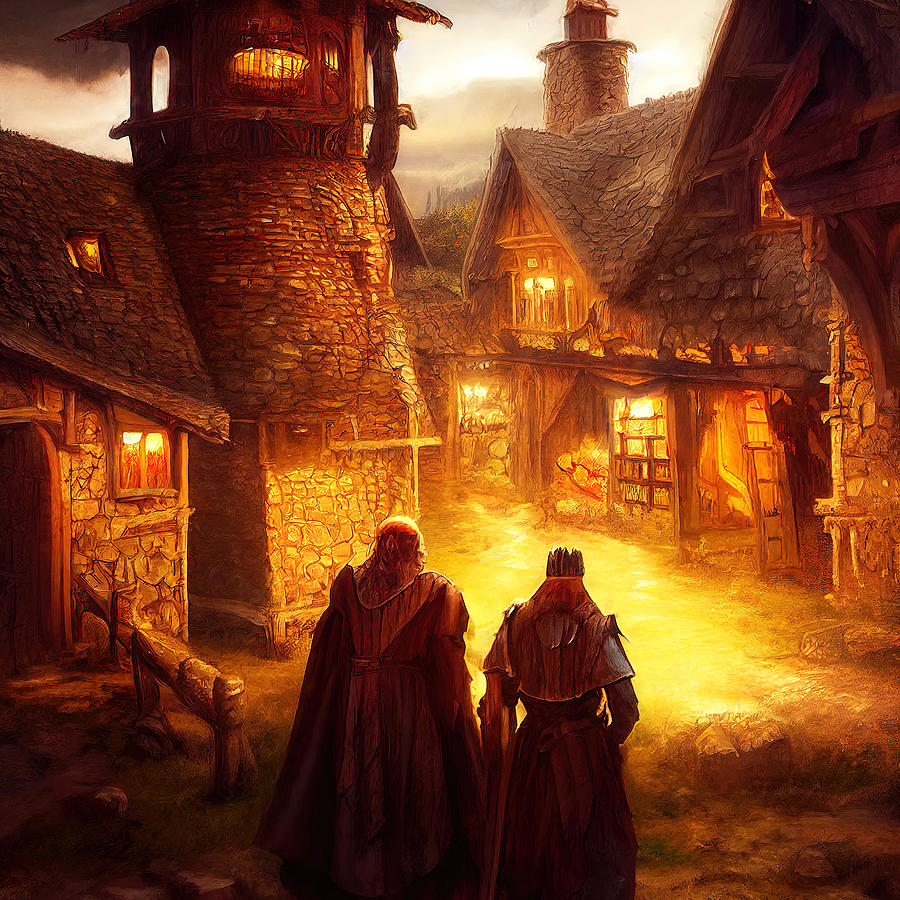 The ancient village of Roiroth, 03 Painting by AM FineArtPrints