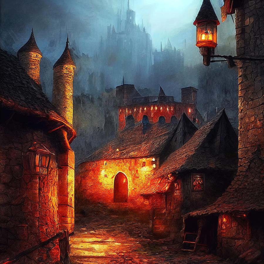 The ancient village of Roiroth, 05 Painting by AM FineArtPrints