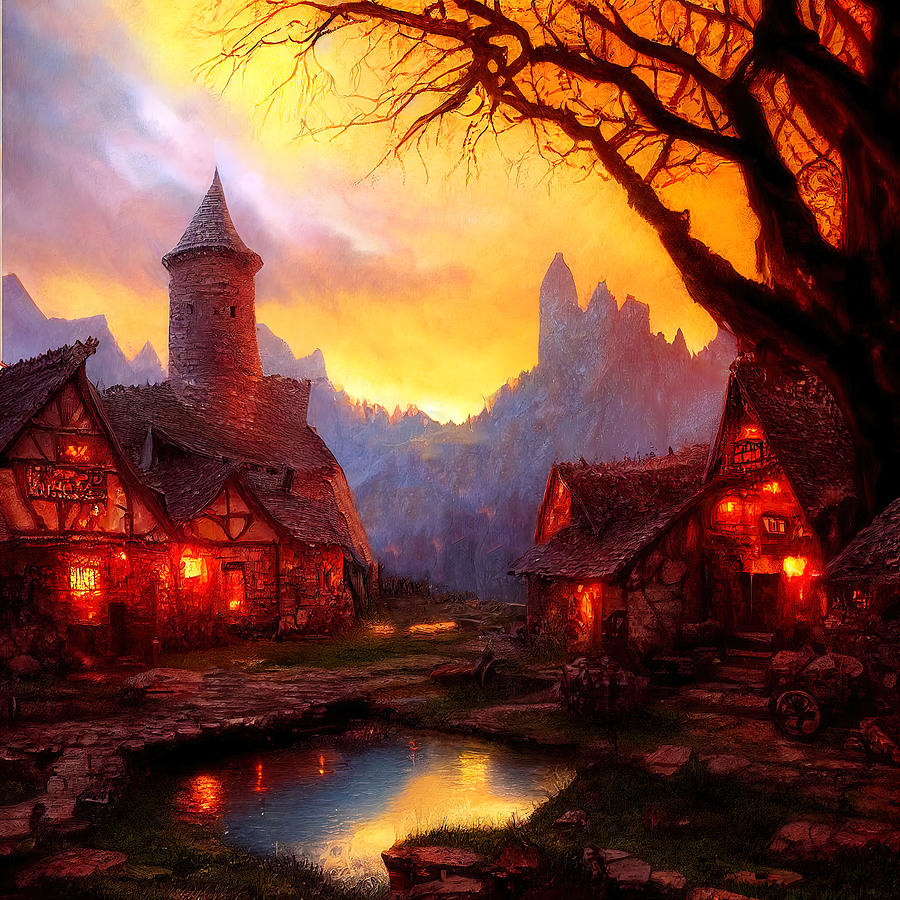 The ancient village of Roiroth, 08 Painting by AM FineArtPrints
