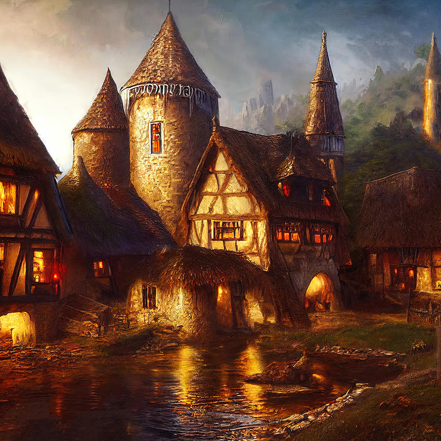 The ancient village of Roiroth, 09 Painting by AM FineArtPrints