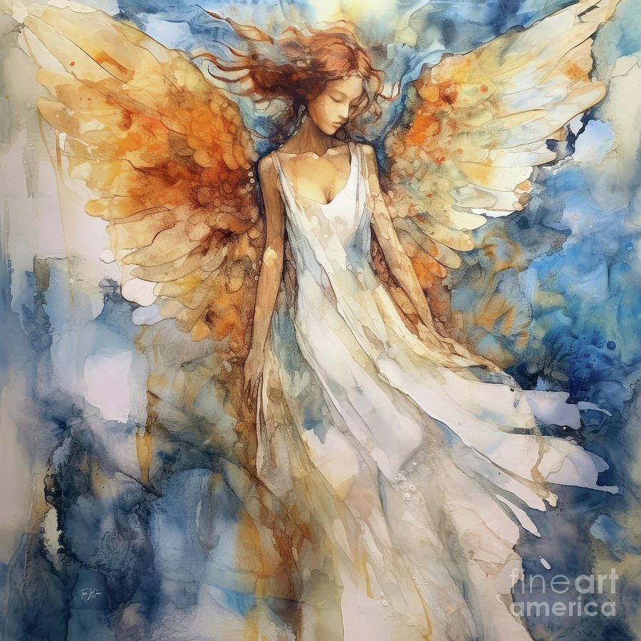 The Angel Of Tranquility Painting by Tina LeCour