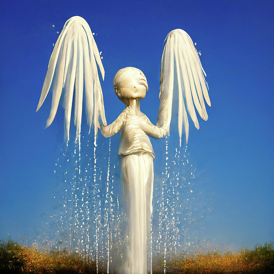 The Angel of Watering Digital Art by Matthias Hauser