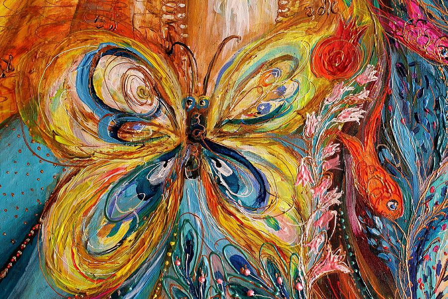 The Angel Wings #14. Spirit of Jerusalem. Fragment 3 Painting by Elena Kotliarker