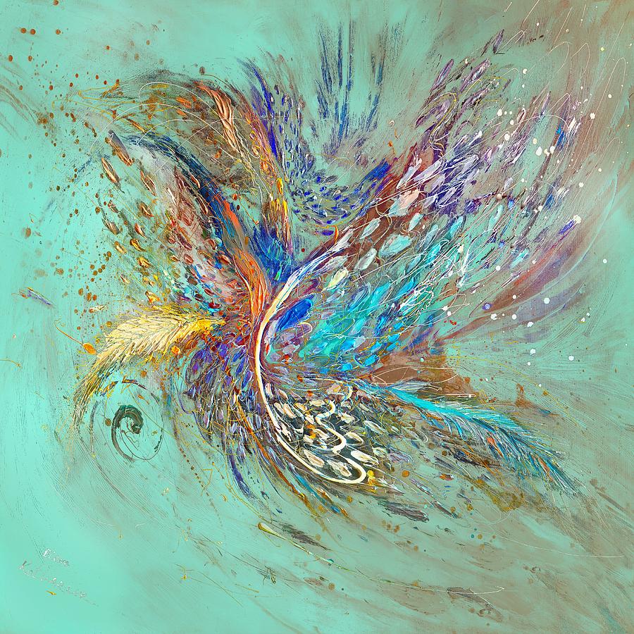 The Angel Wings #15. Digital version 2 Painting by Elena Kotliarker