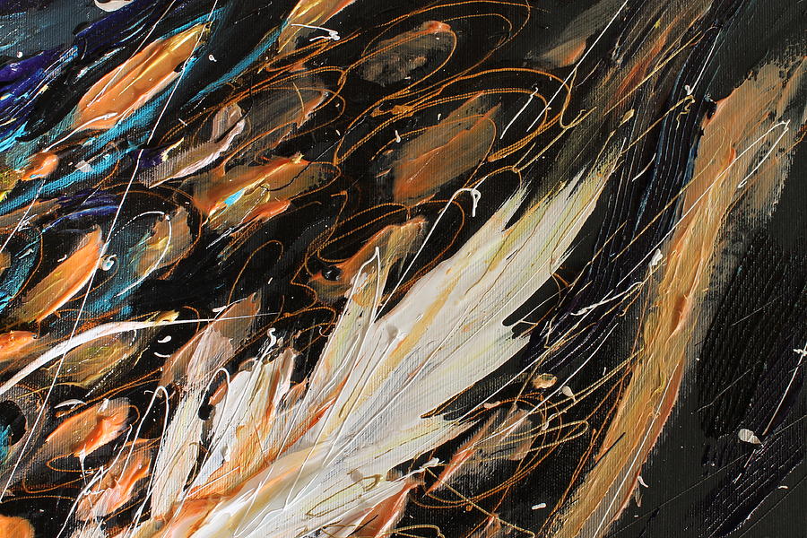 The Angel Wings #16. The inner light. Fragment 1 Painting by Elena Kotliarker