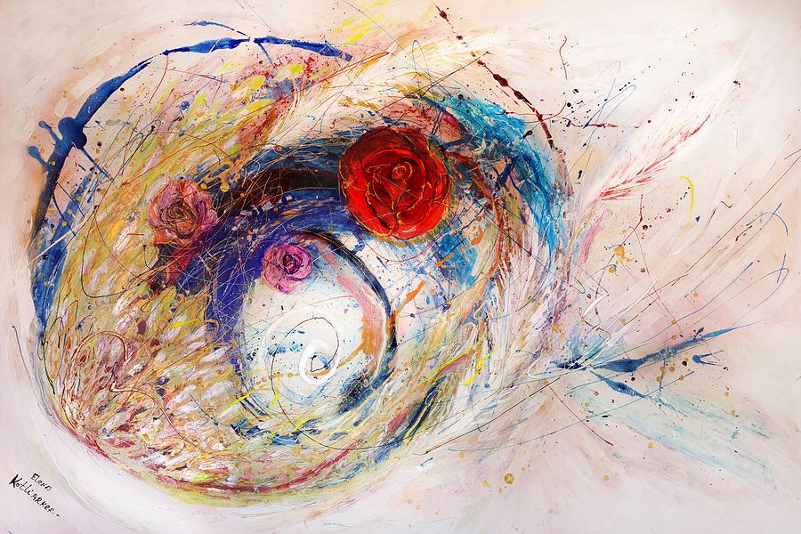 The Angel Wings #17. Roses Painting by Elena Kotliarker