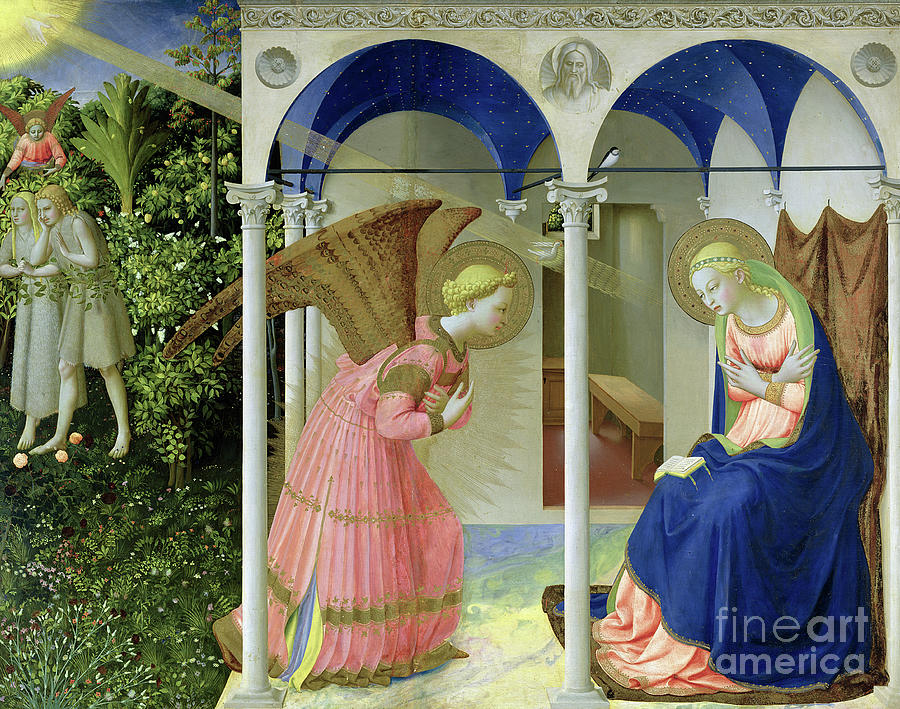 The Annunciation, 1426 by Fra Angelico Painting by Fra Angelico