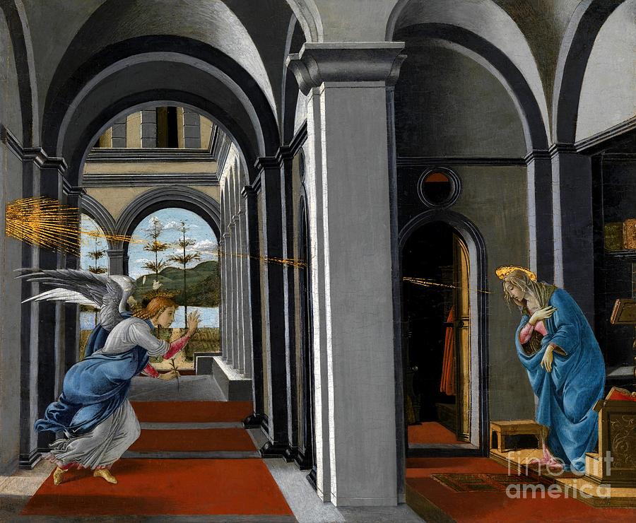 The Annunciation 1490 Painting by Sandro Botticelli
