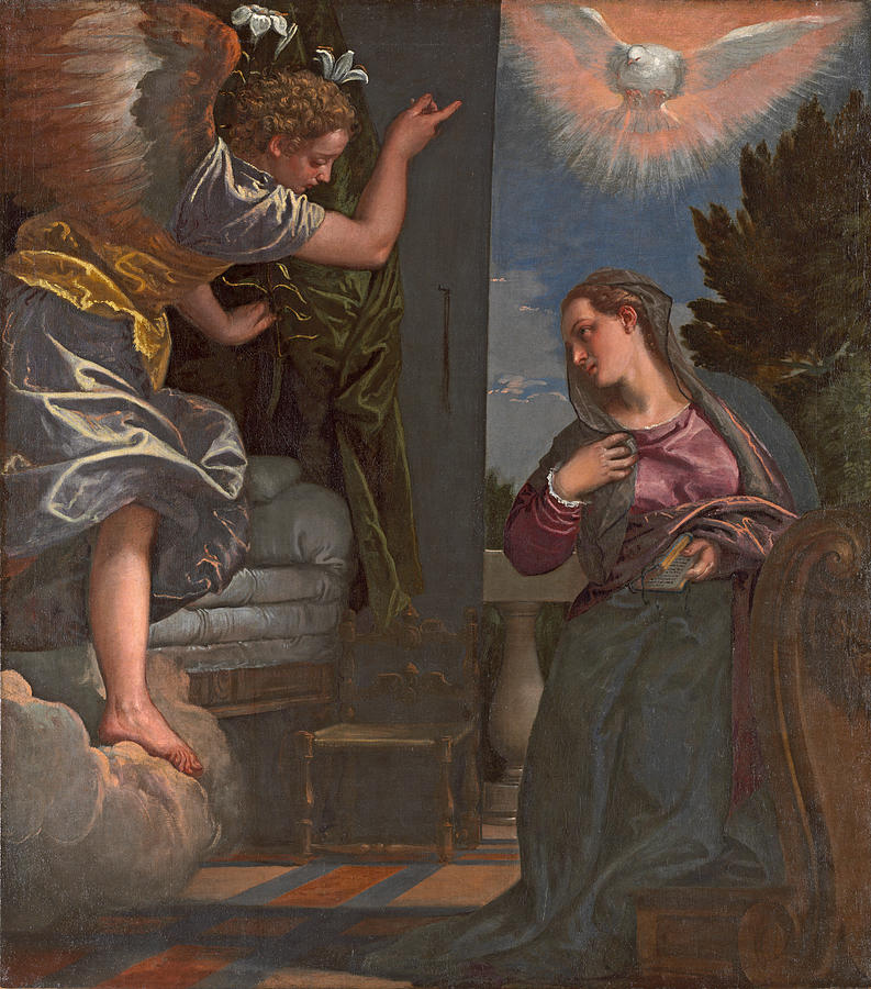 The Annunciation 4 Painting by Paolo Veronese