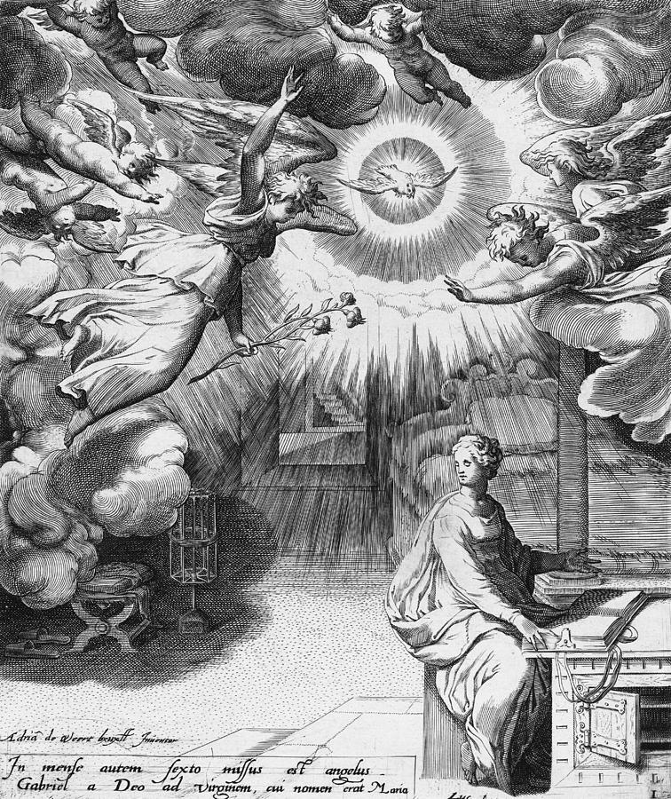 The Annunciation Drawing by Adriaan de Weerdt - Fine Art America