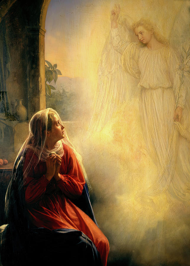 The Annunciation Painting by Carl Bloch