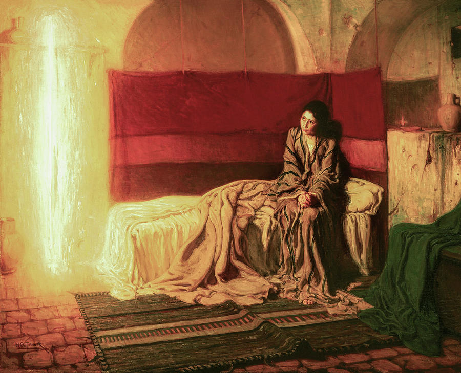 Vintage Painting - The Annunciation by Henry Ossawa Tanner 1898 by Henry ossawa Tanner