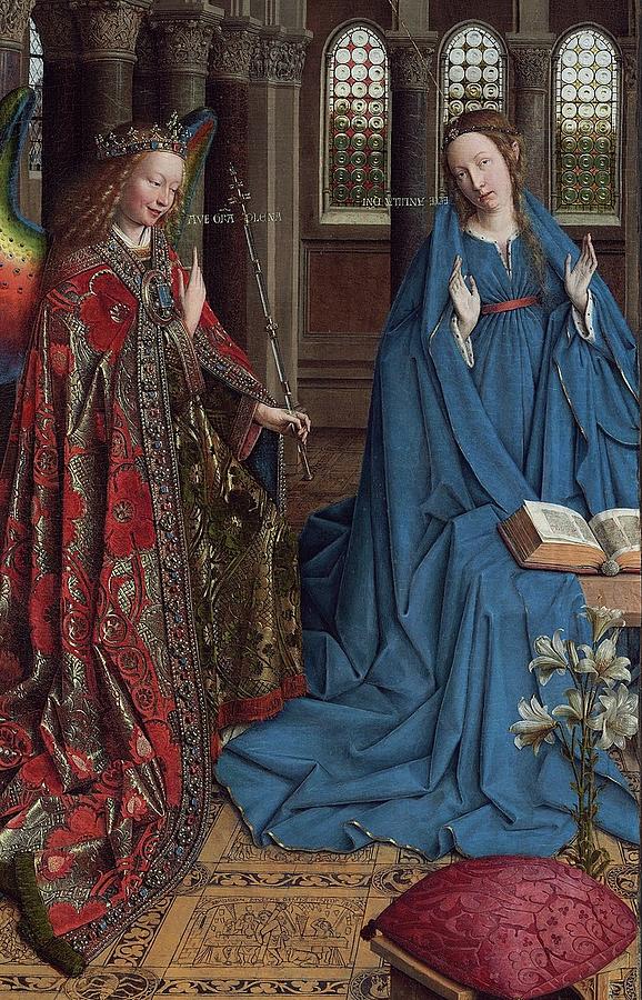 The Annunciation Photograph by Jan van Eyck 1390 1441 - Fine Art America