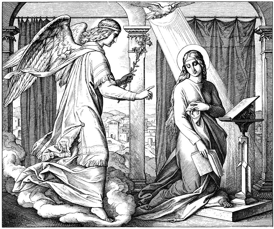 The Annunciation to Mary Drawing by Ivan-96