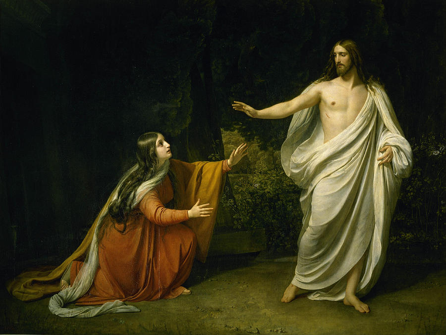 The Appearance of Christ to Mary Magdalene Painting by Alexander Ivanov