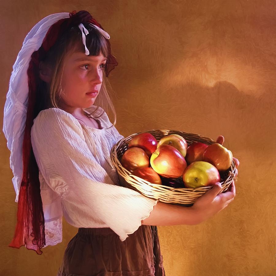 The Apple Girl Painting by Chrystyne Novack