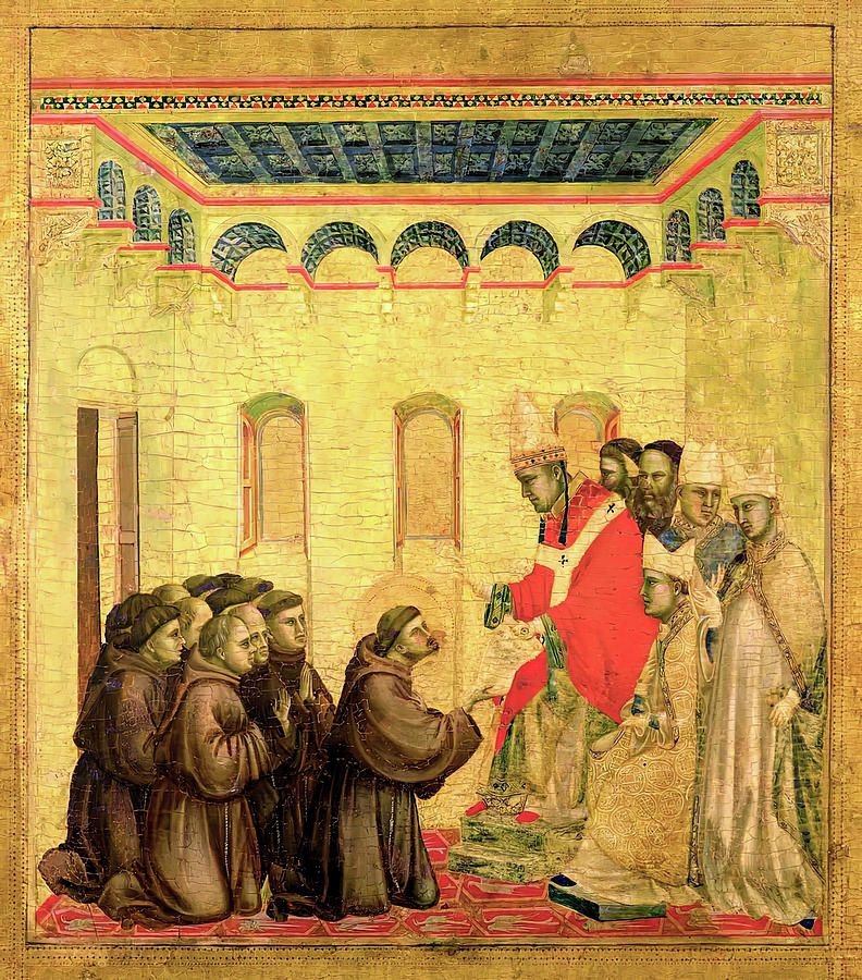 The Approval of the Franciscan Rule Painting by Giotto di Bondone