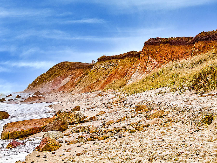 The Aquinnah Cliffs of Marthas Vineyard Photograph by Mitchell R Grosky