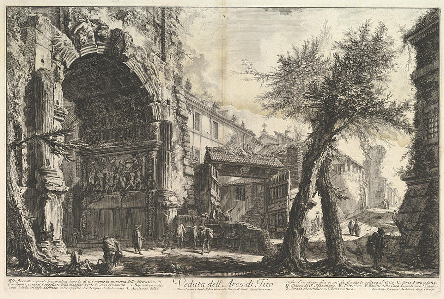 Giovanni Battista Piranesi Painting - The Arch of Titus  Veduta dell Arco di Tito   by Giovanni Battista Piranesi
