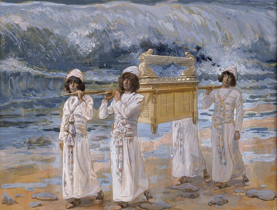The Ark Passes Over the Jordan Painting by James Tissot