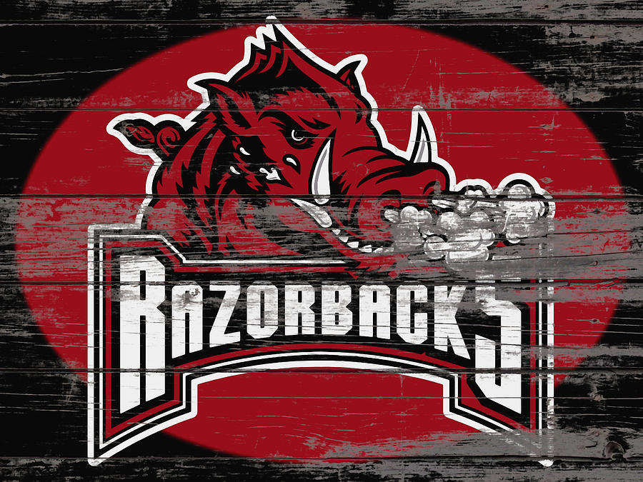 The Arkansas Razorbacks  Mixed Media by Brian Reaves