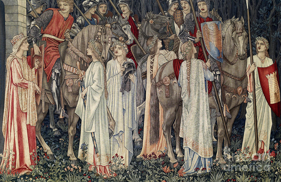 Knight Painting - The Arming and Departure of the Knights by Edward Burne-Jones