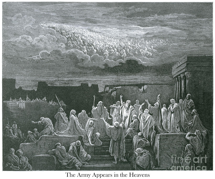 Image of Gustave Dore Bible: The apparition of the army in the by Dore,  Gustave (1832-83)