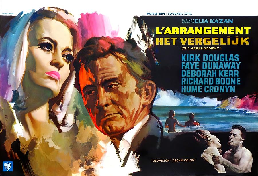 The Arrangement, with Kirk Douglas and Faye Dunaway, 1969 Mixed Media by Movie World Posters