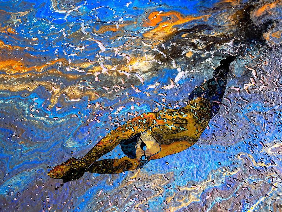 The Art Of Free Diving 01 Painting by Miki De Goodaboom