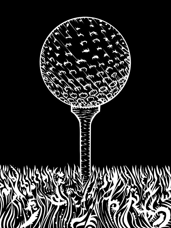 The Art Of Golf .1 Drawing by Fabrizio Cassetta