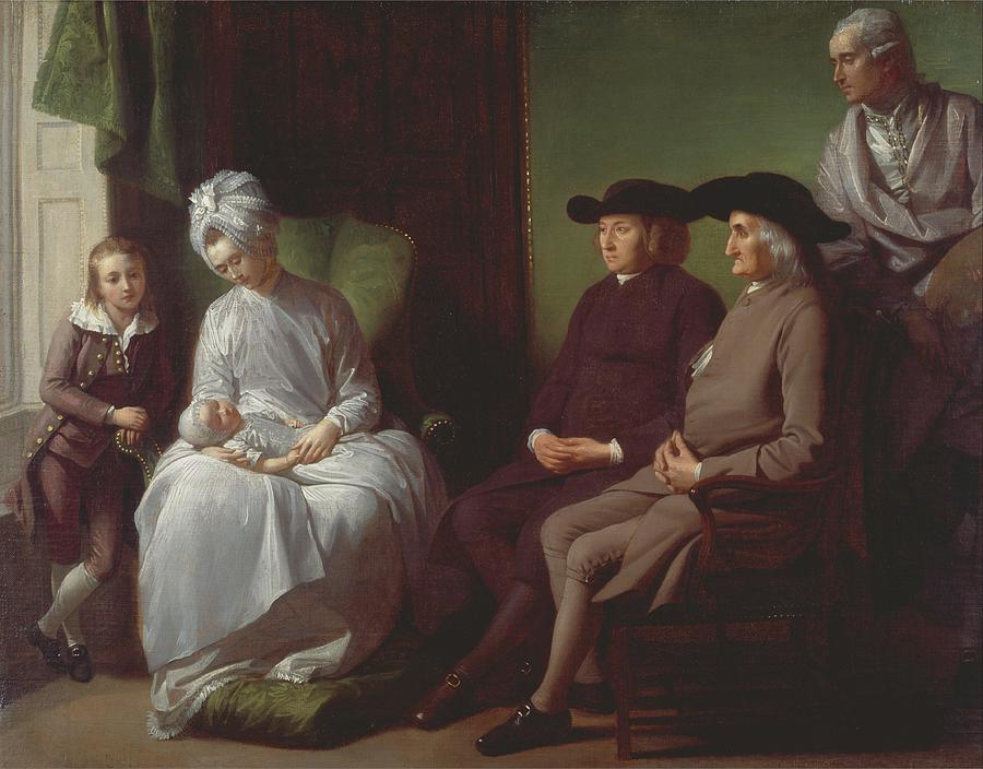 Benjamin Painting - The artist and his family #2 by Benjamin West