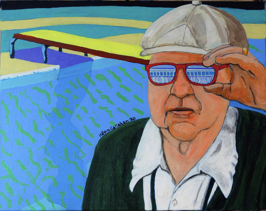 The Artist as David Hockney Painting by Kevin Callahan