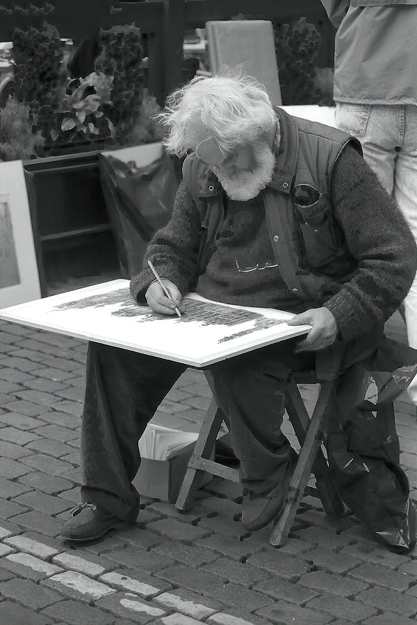 The Artist at Work, Brussels Photograph by Jerry Griffin
