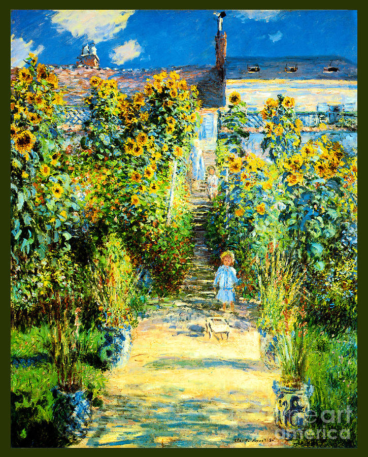 The Artists Garden at Vetheuil 1880 Painting by Claude Monet