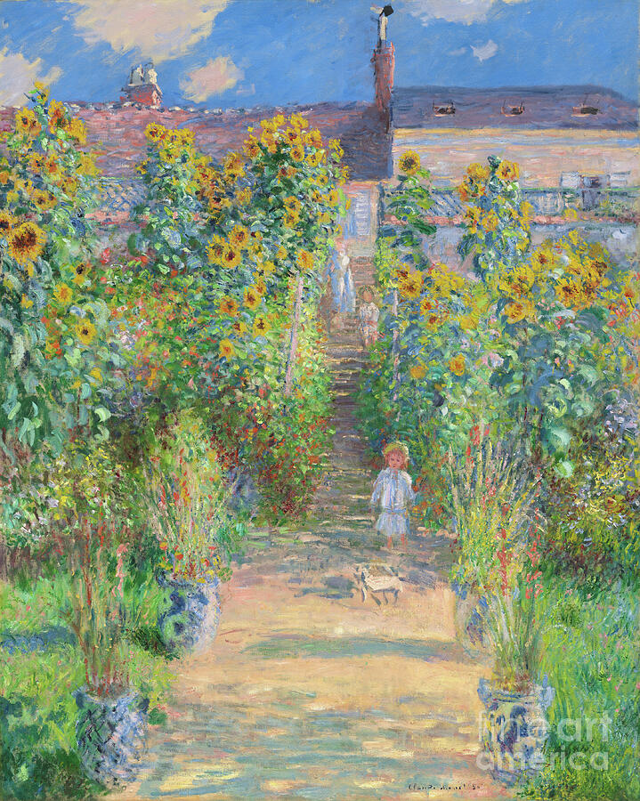 The Artists Garden At Vetheuil Painting by Tina LeCour The Artists Garden At Vetheuil Painting by Tina LeCour