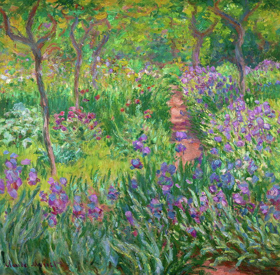 The Artist’s Garden in Giverny, 1900 Painting by Claude Monet - Fine