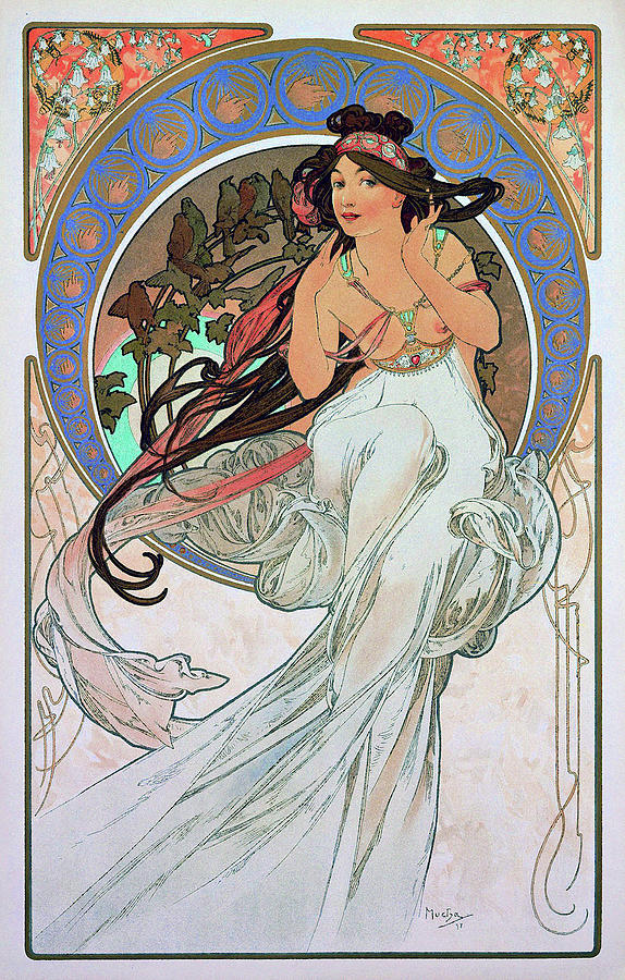 The Arts - Music Mixed Media by Alphonse Mucha - Fine Art America