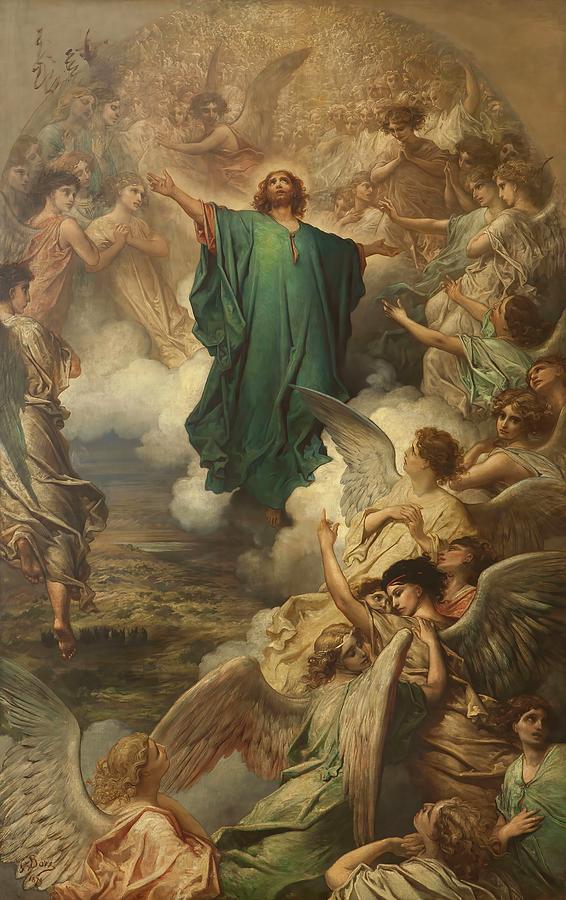 Jesus Christ Painting - The Ascension #1 by Gustave Dore