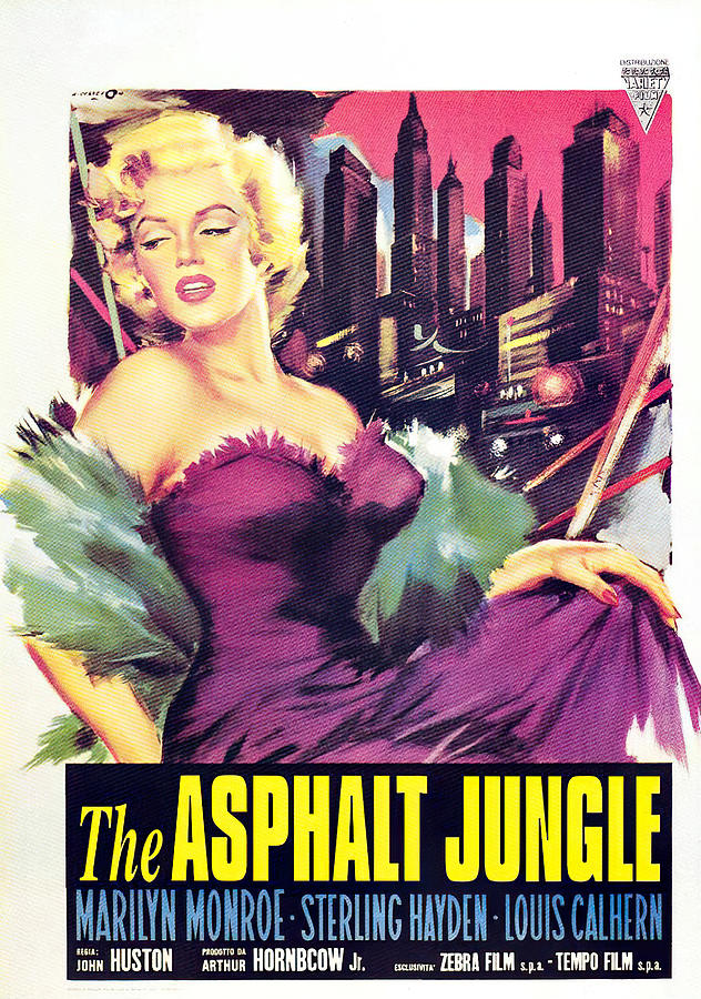 Marilyn Monroe Mixed Media - The Asphalt Jungle, 1950 - art by Angelo Cesselon by Movie World Posters